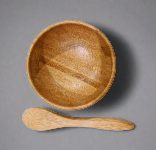 Bamboo bowl for clay masks 